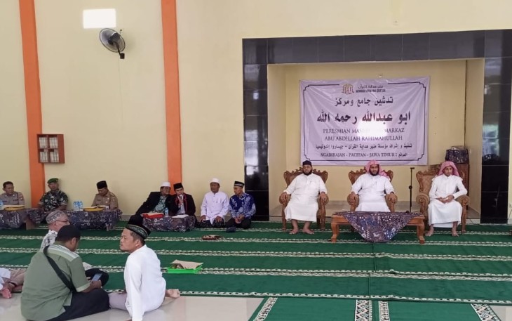 Danramil 0801/12 Prungkuku Kodim 0801/Pacitan Kapten Arh Budi Eko Prayanto menghadiri acara peresmian Masjid di pondok pesantren An-Nur Desa Ngadirejan, Kec. Pringkuku, Kab Pacitan, Senin (08/01/2024)
