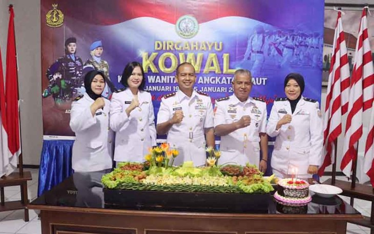 Lanal Tegal saat Gelar Acara Syukuran Dalam Rangka HUT ke- 61 Kowal