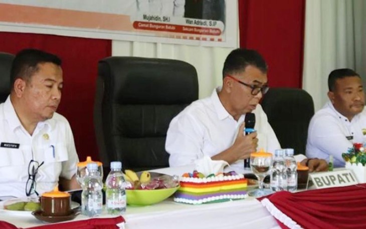 Bupati Natuna saat Musrenbang Tahun 2024 untuk TA 2025 di Kecamatan Batubi