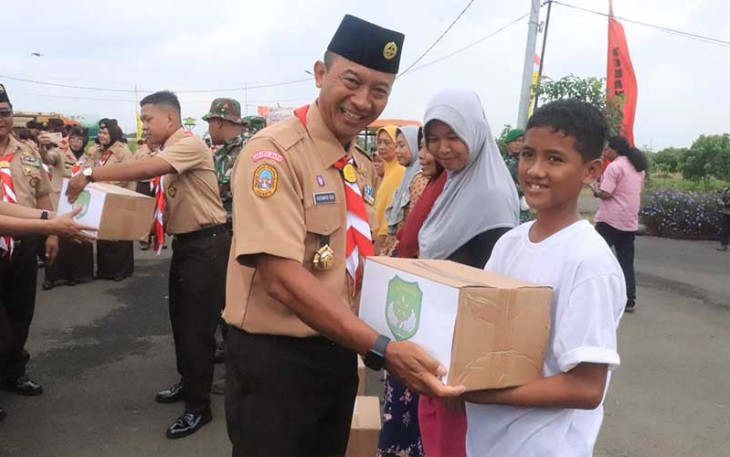 Danrem 052/Wkr saat Hadiri Upacara Pembukaan Perkemahan Pramuka Saka Wira Kartika