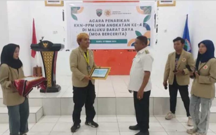 Waki Bupati MBD saat sambut Baik dan Apresiasi Pelaksana KKN Mahasiswa UGM 