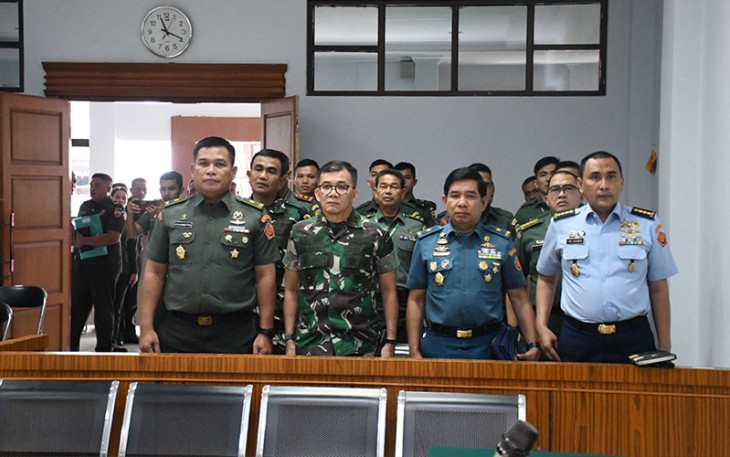 Pangdam I/BB saat Hadiri Langsung Sidang Kasus Dugaan Narkotika Serma AS