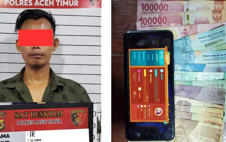 Tersangka dan barang bukti saat diamankan