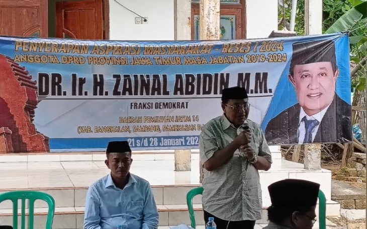 Anggota DPRD Jatim, Zainal Abidin saat serap aspirasi di Desa Batang-Batang Laok 