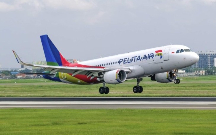 Pesawat Airbus A320 Pelita Air 