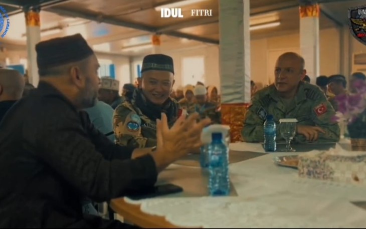 Satgas TNI Konga UNIFIL Kumandangkan Gema Takbir Di Green Hill Naqoura