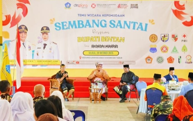 Temu Wicara Kepemudaan Kabupaten Bintan Tahun 2025 di Gedung LAM Bintan, Selasa (28/10/2025).