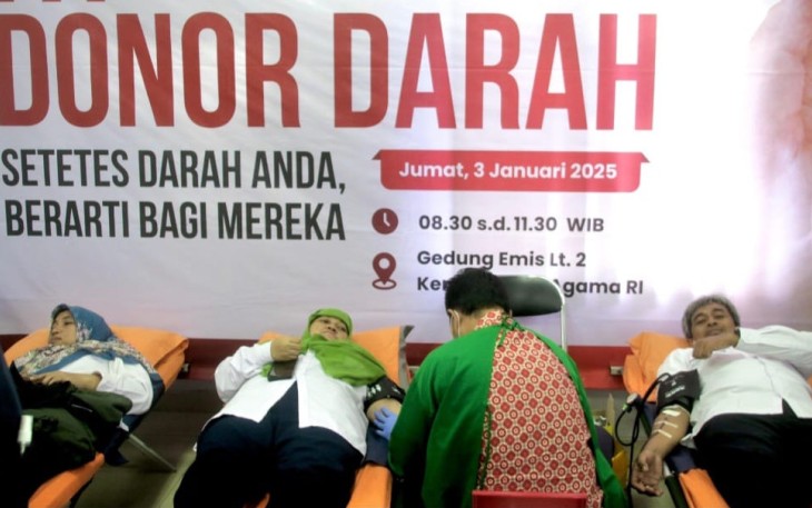 Donor darah semarak HAB ke-79 di Jakarta, Jum'at (3/1/25)