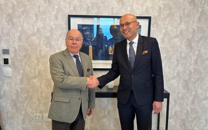 Wamenlu Tata bersama Menlu Brazil Mauro Vieira di Johannesburg, Afrika Selatan 