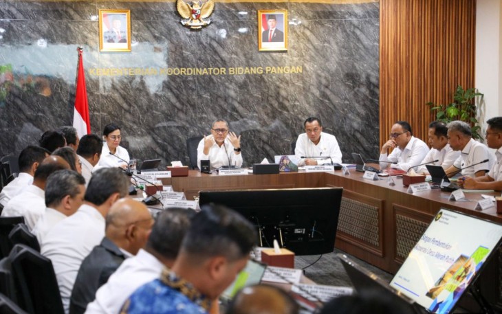 Wamensos Agus Jabo Priyono saat mengikuti ratas di Kemenko Pangan, Jakarta, Senin (17/3)