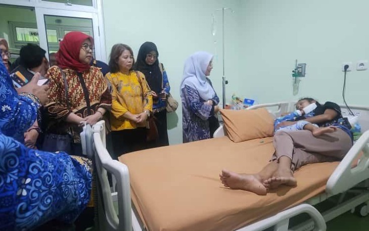 Pasien cacingan berat dalam perawatan 