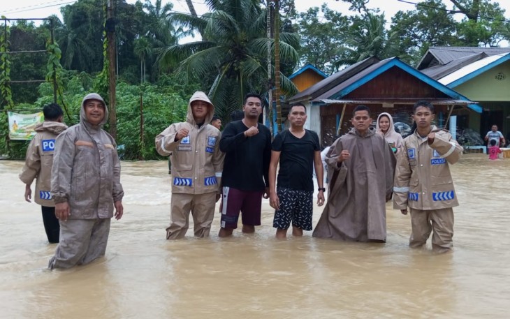 Polres Lingga dan Polsek Jajaran saat Siaga Tanggap Bencana Alam