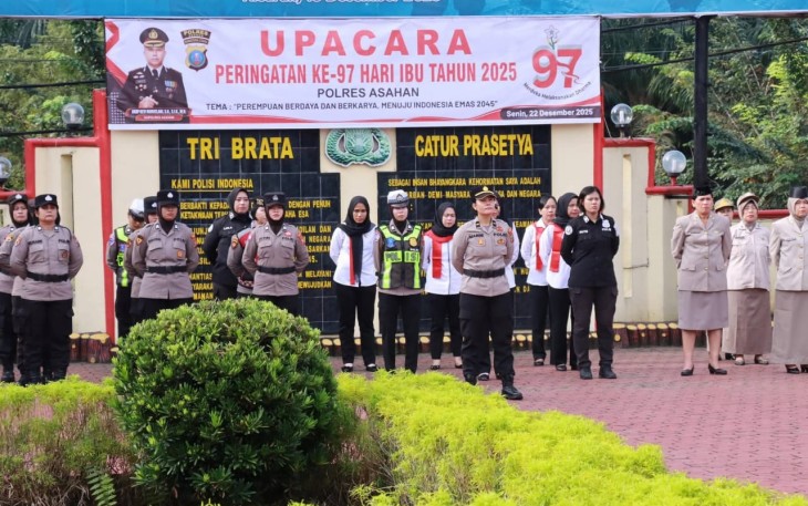 Polres Asahan Gelar Upacara Peringatan Hari Ibu Ke-97 Tahun 2025