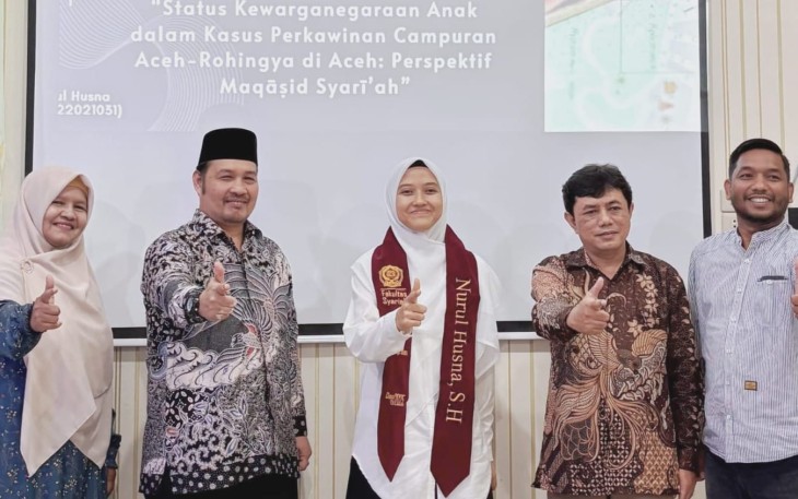 Dekan Fakultas Syariah Yasser Amri menyampaikan apresiasi atas capaian Nurul Husna mahasiswa Program Studi Hukum Keluarga Islam Fakultas Syariah Institut Agama Islam Negeri (IAIN) Langsa lulus tanpa sidang skripsi dengan IPK 3,97 (Pujian)