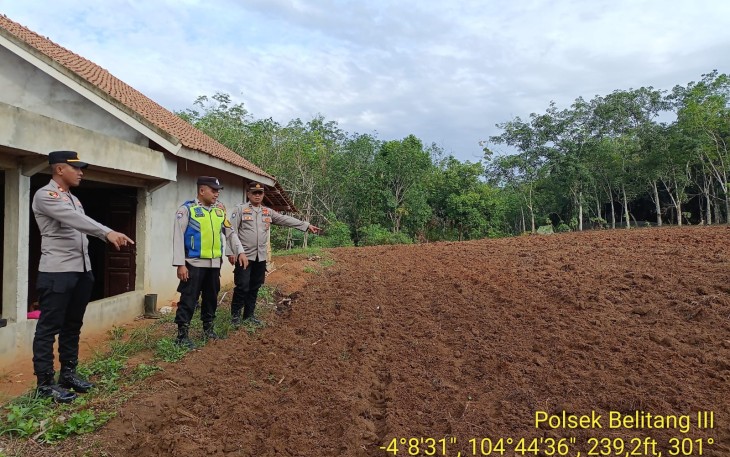 Polsek Belitang III Dampingi Peninjauan Lahan Jagung Program Penanaman Kuartal IV
