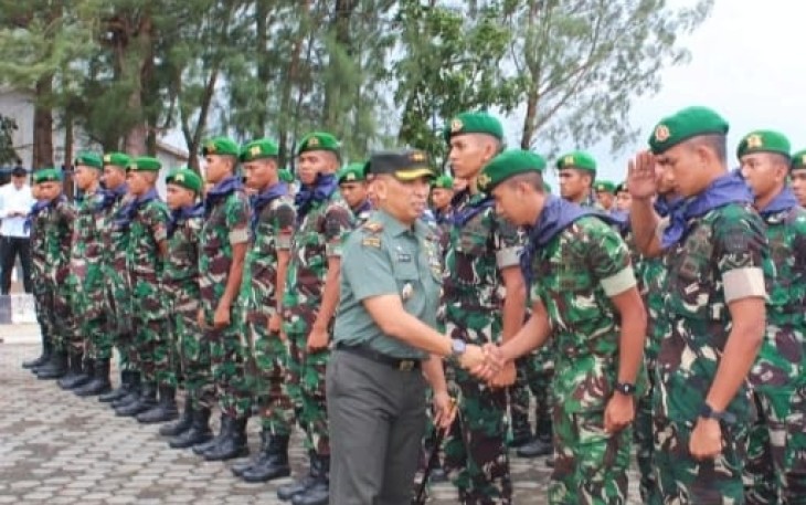 Dandim 0315/Tanjungpinang Sambut Kedatangan 470 Personel Yon TP 849/BS di Kabupaten Bintan