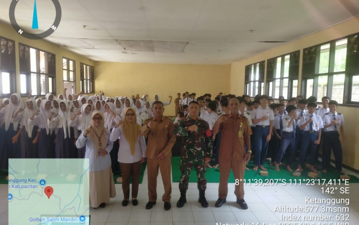 Pesan Babinsa Koramil 0801/09 Sudimoro Dalam Penyuluhan Pembinaan Kesehatan Reproduksi Remaja