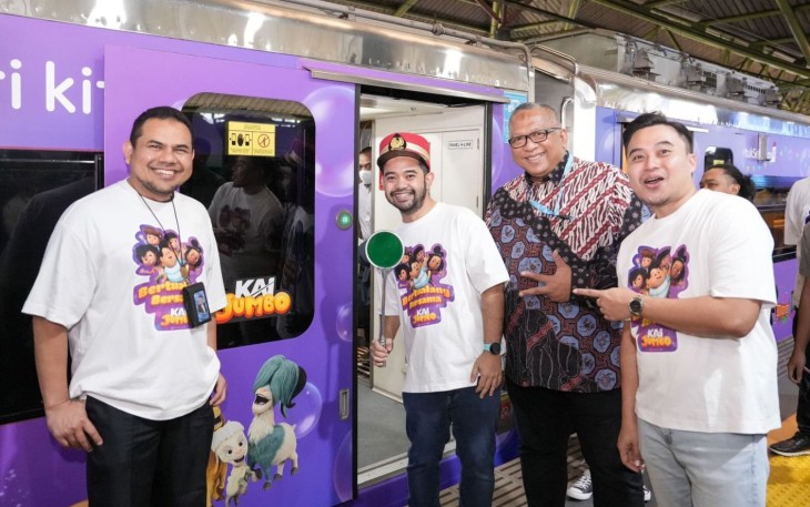 Kementerian Ekonomi Kreatif (Kementerian Ekraf) mendukung kolaborasi PT Kereta Api Indonesia (KAI) Persero dan Visinema melalui livery Jumbo di kereta api jarak jauh