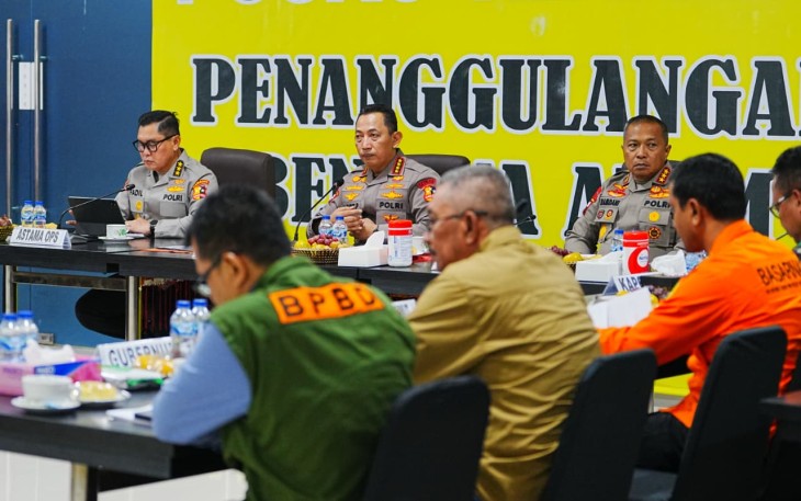 Kapolri Pimpin Rakor Bencana dengan Forkopimda Sumut