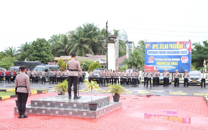 Polres Aceh Singkil Gelar Apel Gelar Pasukan Operasi Patuh Seulawah 2025