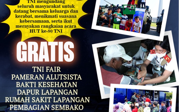  TNI Fair Jelang HUT ke-80 TNI di Monas