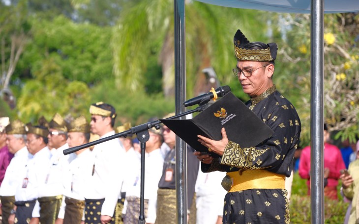 Pj. Wali Kota Andri saat pimpin Upacara Peringatan Hari Jadi ke-241 Tanjungpinang