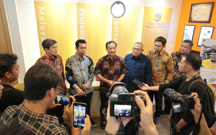 Sekretaris Direktorat Jenderal Penetapan Hak dan Pendaftaran Tanah (Sesditjen PHPT), Shamy Ardian, saat ditemui di Kantor Kementerian ATR/BPN, Jakarta, Kamis, (21/08/2025).