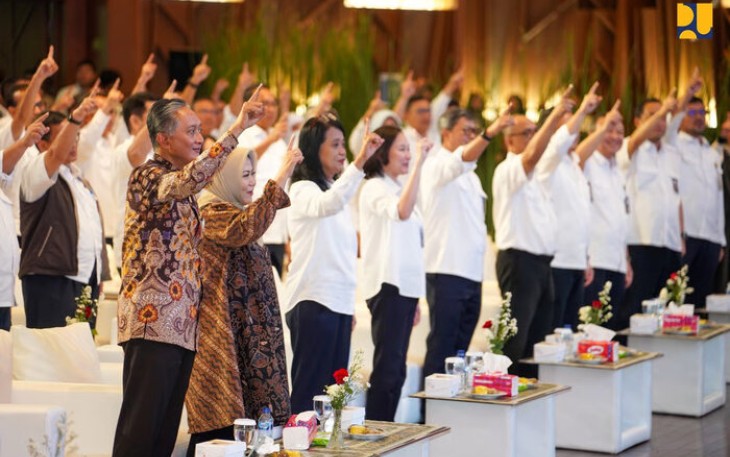 Acara Doa Bersama untuk Negeri yang digelar di auditorium Kementerian PU, Jakarta, pada Kamis (148)