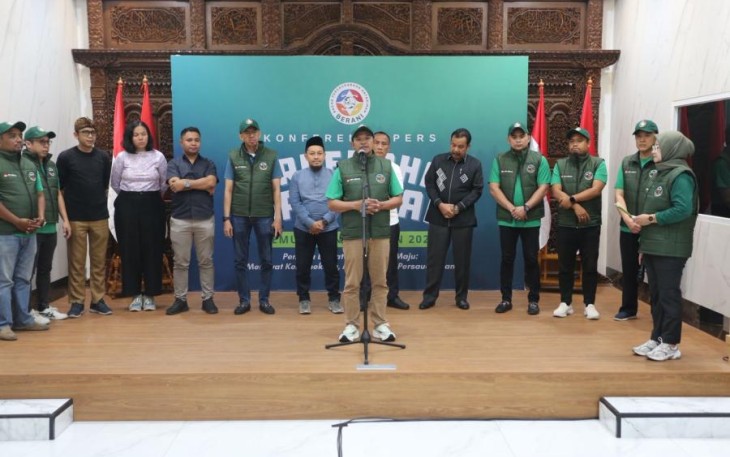 Pdt. Lorens saat konferensi pers di kantor DPP PKB, Jakarta, Selasa (25/11/2025).