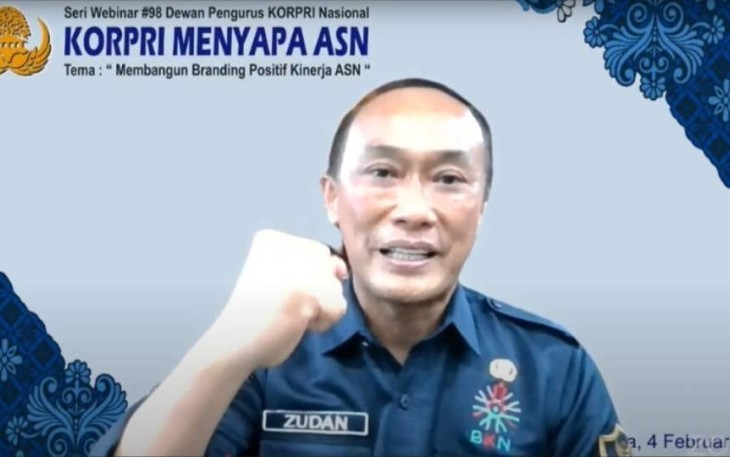 Kepala Badan Kepegawaian Negara (BKN) sekaligus juga Ketua Umum Dewan Pengurus KORPRI Nasional Prof. Zudan Arif 