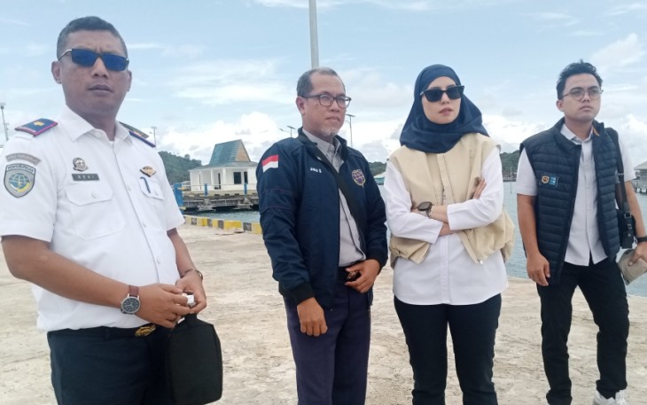 Kepala BPTD Kepri Dini Kusumahati Damarintan, S.T., M.T., saat Tinjau Persiapan Pelabuhan Kapal Roro di Sedanau, Selasa (5/8/2025).
