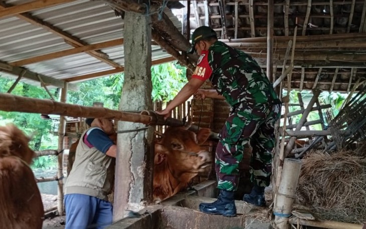  Babinsa Kodim Ponorogo saat Pendampingan Vaksinasi