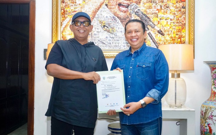 Bamsoet saat menerima Ketua IMI Kepulauan Riau Rizki Faisal di Jakarta, Kamis (18/7/25).