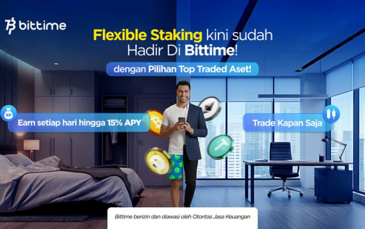 Bittime Resmi Luncurkan Fleksibel Staking dengan Top-Traded Assets, Hadirkan APY Tertinggi