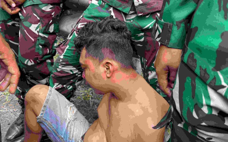Pelaku begal dan tabrak lari diamankan prajurit Yonif 848/Spc 