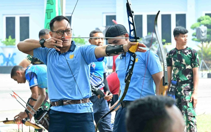 Uji coba lapangan para atlet jelang POR Koharmatau 2025 di Bandung, Selasa (21/10)