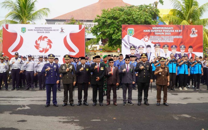Upacara hari Sumpah Pemuda Ke-97 di Balaikota Madiun, Selasa (28/10)