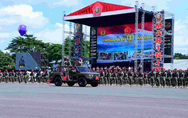 Peringatan HUT Ke-80 Korps Marinir di Jakarta, Senin (17/11)