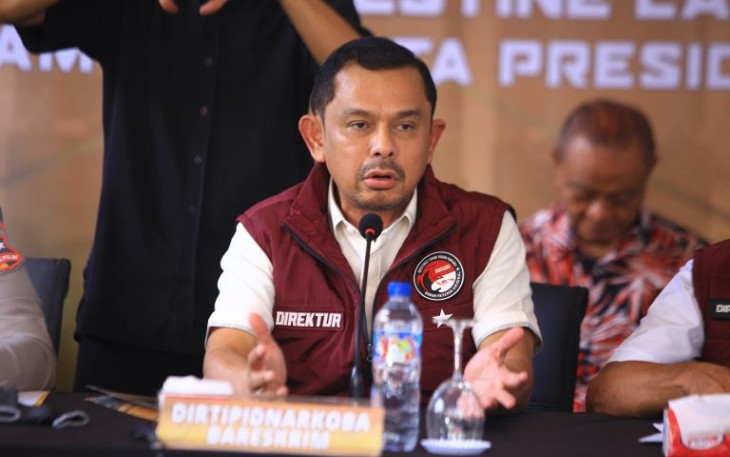 Direktur Reserse Narkoba, Bareskrim Polri Brigjen Mukti Juarsa