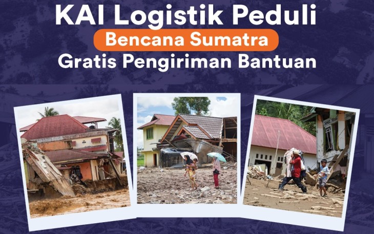 KAI Logistik Gratiskan Pengiriman Bantuan untuk Sumatra