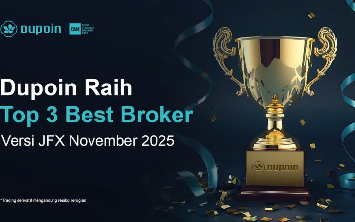 Dupoin Raih Top 3 Pialang dengan Volume Transaksi Terbesar November 2025 versi JFX