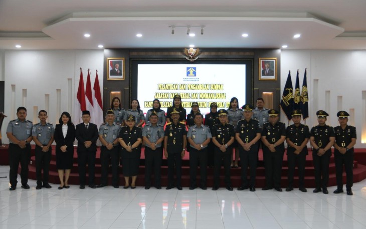 Kanwil Kemenkumham Sumut Gelar Poto Bersama Usai Pelantikan dan Sumpah Jabatan.