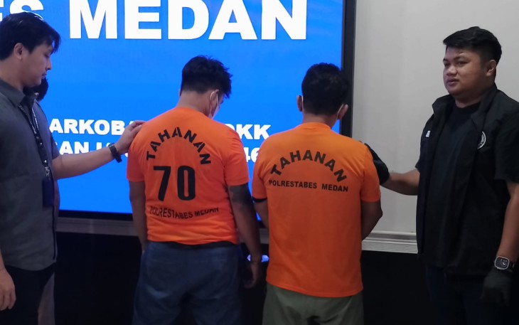Papaparan Gembong Narkoba di Polrestabes Medan