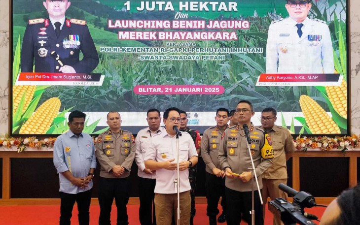 Polda Jatim mendapatkan apresiasi Kementan RI di Blitar, Selasa (21/1)