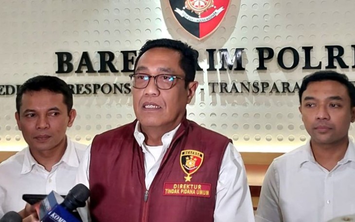 Dirpitidum Bareskrim Polri Brigjen Pol Djuhandhani saat memberikan keterangan pers di Jakarta, Selasa (25/2)