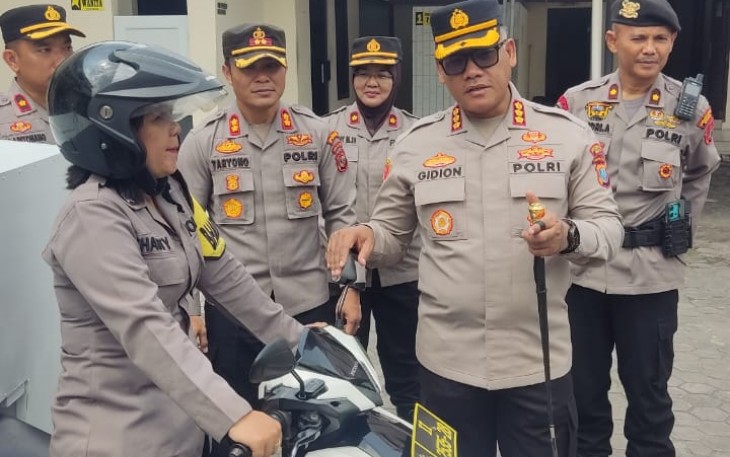 Kereta Senyum Diluncuncurkan Sebagai Transportasi Mengangkut Bansos di Wilayah Hukum Polrestabes Medan