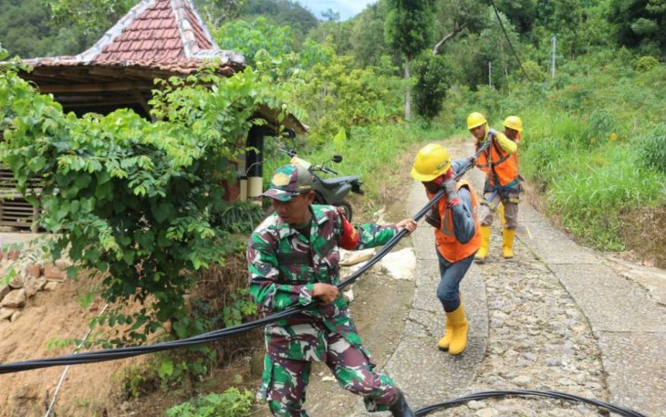 Pemasangan kabel listrik tambah daya