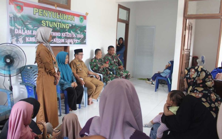 Penyuluhan stunting sasaran non fisik TMMD Kodim Parepare 