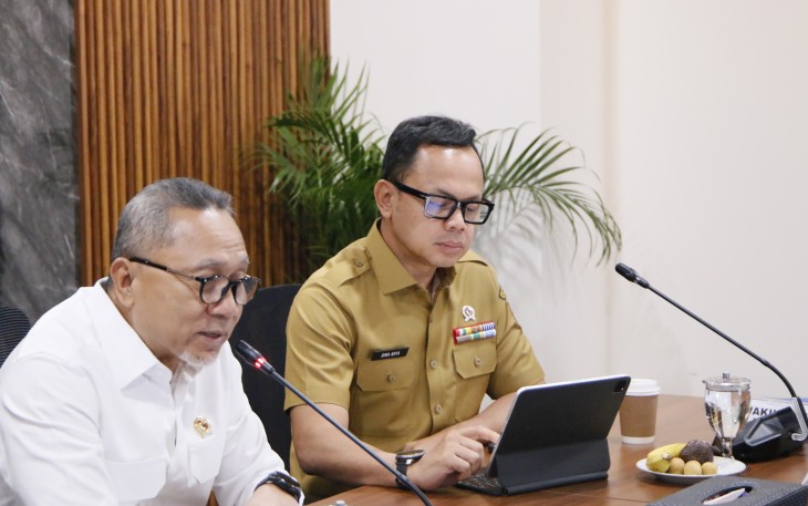 Sosialisasi Instruksi Presiden (Inpres) Nomor 9 Tahun 2025 tentang Percepatan Pembentukan Koperasi Desa/Kelurahan Merah Putih yang berlangsung di Ruang Rapat Utama Kantor Kementerian Koordinator (Kemenko) Bidang Pangan, Jakarta, Selasa (15/4/2025)