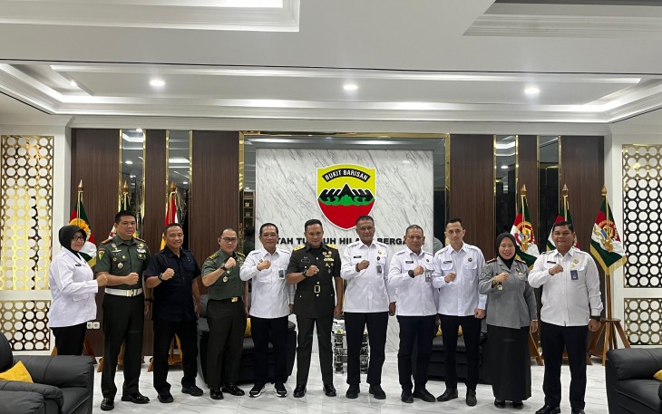 Karutan Kelas I Medan Turut Serta Bersama Kanwil Ditjenpas Pada Kunjungan ke Pangdam I/BB Mayjen TNI Rio Firdianto